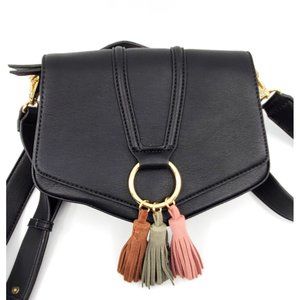 NWOT Inc Black Megann Geo Crossbody $69.50